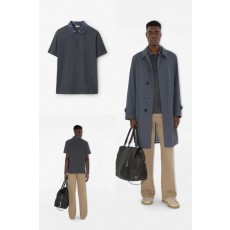 버** 25 체크 카라 폴로 반팔티셔츠  수입 (블랙)
