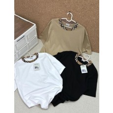 버** 25 체크 라운드 반팔티셔츠  수입