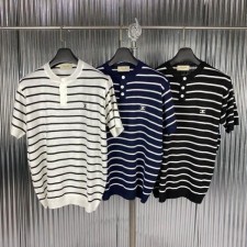 셀** 단추 헨리넥 니트 반팔