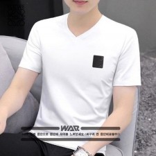 로** 패치 로고 v넥 티셔츠