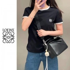 로** 스몰로고 자수 배색티셔츠