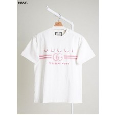 구* 프린트 화이트 코튼 저지 티셔츠