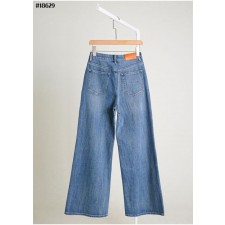 로* 피아나 포켓 자수 로고 와이드 데님 팬츠