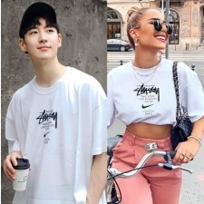 나**  스** 플리스 크루넥 커플반팔