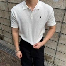 폴* 로우 카라 반팔니트
