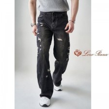 로* 피아나 더디테일 와이드 청바지