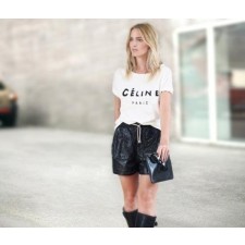 셀** 핸드 파리스레터링 티셔츠