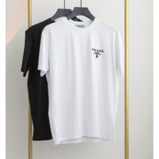 프** 엠브로이드 로고 코튼 반팔 티셔츠