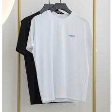 버** 블루 로고 라운드 티셔츠