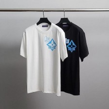 루* 블루로고 코튼 반팔티