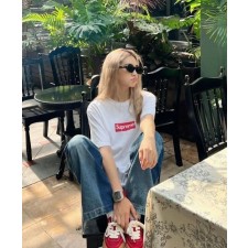 슈** 웨스트 할리우드 박스 로고 티셔츠 수입풀