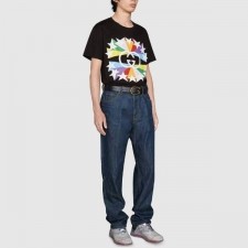 구* 인터로킹 G 스타버스트 프린트 티셔츠