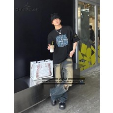 스* 별 박스 패턴 디자인 티셔츠
