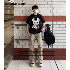 디**** 블록 강아지 디자인 티셔츠