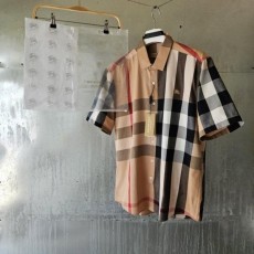 버** 체크 셔츠