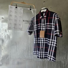 버** 체크 셔츠