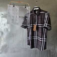 버** 체크 셔츠