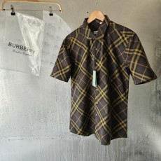 버** 체크 셔츠