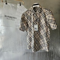 버** 체크 셔츠