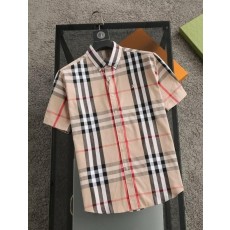 버** 체크 셔츠