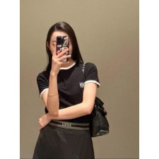 로** 아나그램 자수 랍빠 반팔티