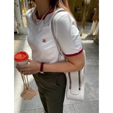 셀** 70S 레드 미니 트리오페 자수 랍빠 반팔티