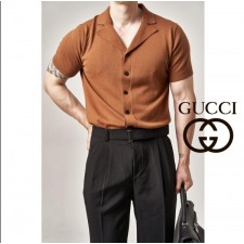 구* 블루넬리 카라 반팔 가디건