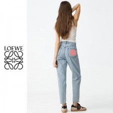 로** 핑크로고 연청바지