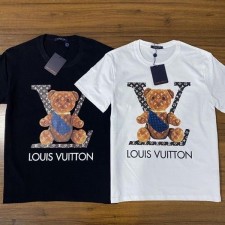 루* LV 테디 로고 배너 반팔티