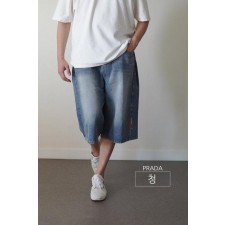 프** 8부 데님팬츠