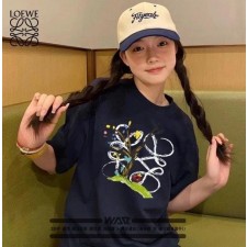 로** 트리 패턴 디자인 반팔 티셔츠