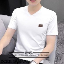 돌* Brown 고무 패치 v넥 티셔츠