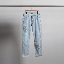 루* 모노스퀘어 워싱 청바지