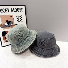 샤* 데님 로고 버킷햇