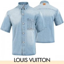 루* 자수 로고 데님 반팔 NB