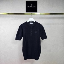 블랙오뚜기 꽈배기 헨리 하프 니트 반팔