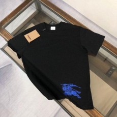 버** 블루 밑단 빅로고 나염 반팔티