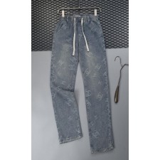 샤* 로고 자가드 밴딩 워싱데님 와이드핏 수입풀(남녀공용)