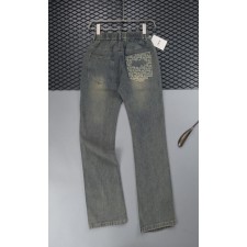 디* 포켓 포인트 밴딩 워싱데님 와이드핏 수입풀(남녀공용)