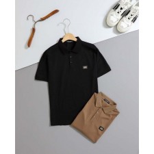 돌* 로고 실버탭 반팔 카라티셔츠