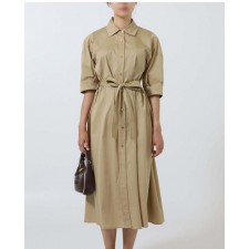 마* 정로스 벨티드 히든 버튼 드레스