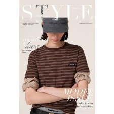 미*** 로고 패치 스트라이프 반팔티셔츠  수입