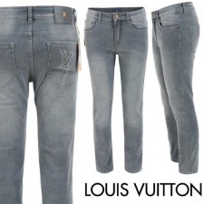 루* 로고 지오메트릭 그레이 슬림 일자진