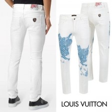 루* 워터그래픽 화이트 워싱 슬림진