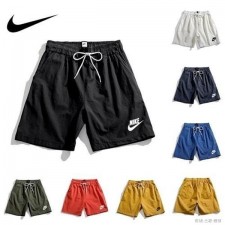 나** 자수 로고 린넨 스판 밴딩 반바지