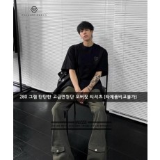 필* 백로고 스컬 로고 오버핏 티셔츠