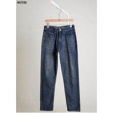 로** 아나그램 포켓 자수 패치 테이퍼드핏 데님 팬츠