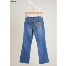 디* 오블리크 자수 포켓 부츠컷 데님 팬츠