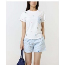 루* 수입 멀티 모노그램 포켓 반팔  숏팬츠 set