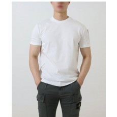 프** 수입 사선 지퍼 포인트 라운드 티셔츠